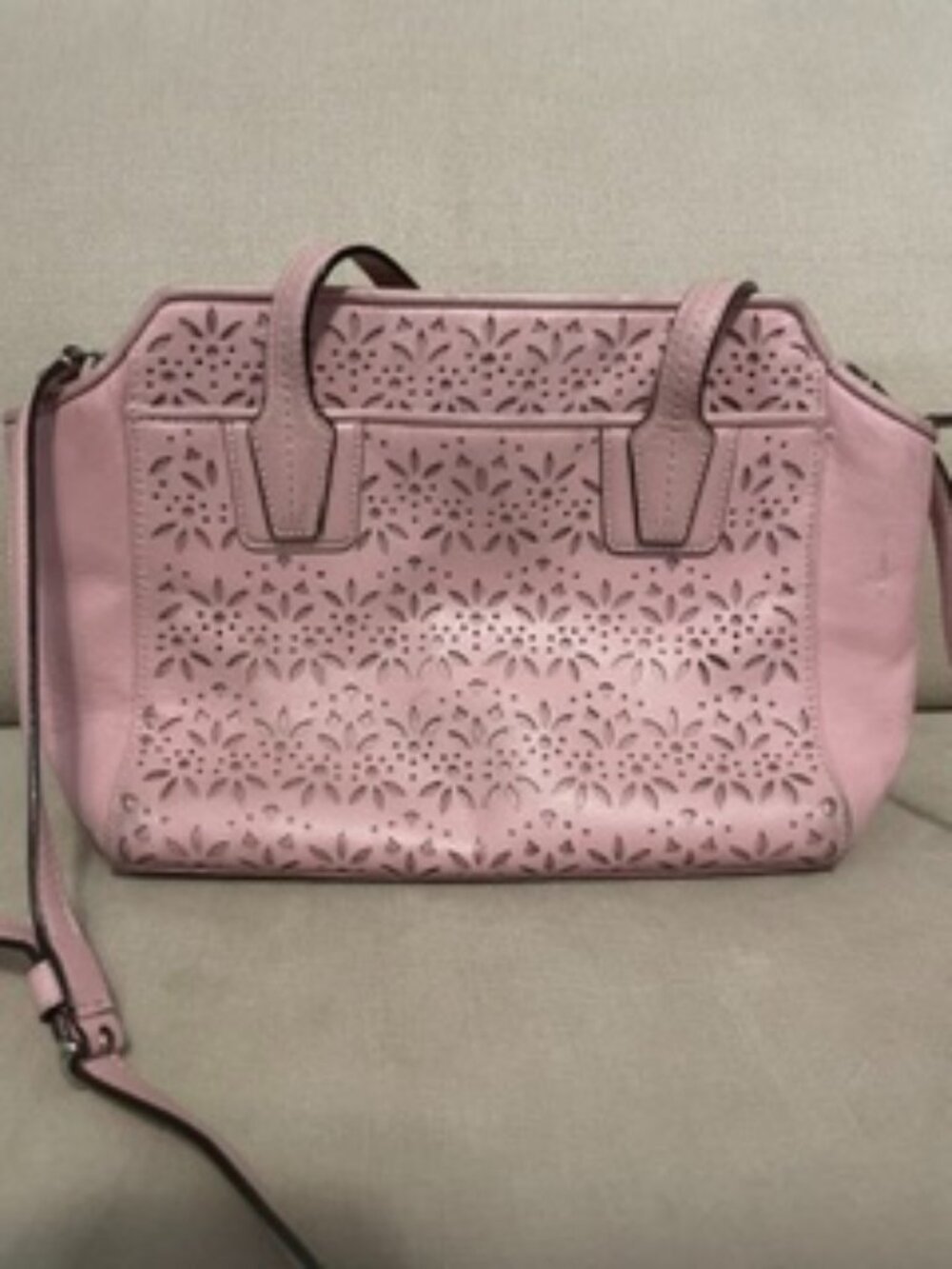Coach - Pink Eyelet Leather Bag